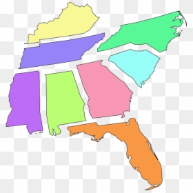 Map, Florida, Alabama, Mississippi, Georgia, Tennessee - Georgia Cumberland Conference, HD Png Download - alabama outline png