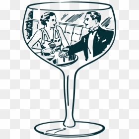 Wine Glass Clipart , Png Download - Pareja Dentro De Una Copa, Transparent Png - wine glass clipart png