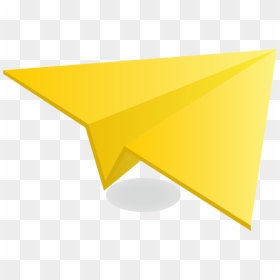 Yellow Paper Plane Png, Transparent Png - paper clipart png