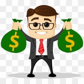 Simple And Actionable Ways To Make Money Right Now - Man With Money Clipart, HD Png Download - money bag clipart png
