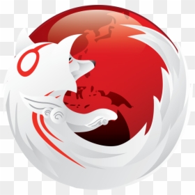 Cool Fire Fox Logo, HD Png Download - okami logo png