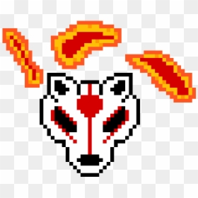 Ōkami , Png Download - Pixel Art Wolf Head, Transparent Png - okami logo png