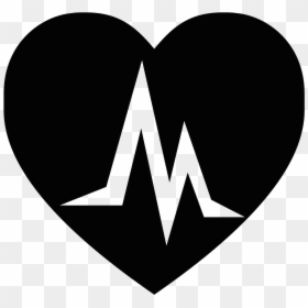 Logo Heart Electrocardiography Black - Transparent Black Heart, HD Png Download - plane logo png