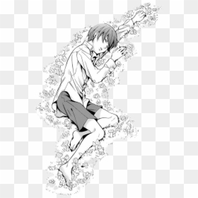 ““transparent Ciel Lying In A Bed Of Flowers For Your - Black Butler Ciel Manga Transparent, HD Png Download - ciel phantomhive png