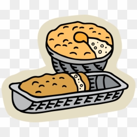Vector Illustration Of Fresh Baked Cake And Sweet Bread - Cake And Breads Vector Image With No Background, HD Png Download - bread clipart png