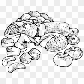 Text,head,monochrome - Breads Clipart Black And White, HD Png Download - bread clipart png