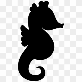 Seahorse Clip Art Character Silhouette Fiction - Seahorse Silhouette, HD Png Download - sea horse png
