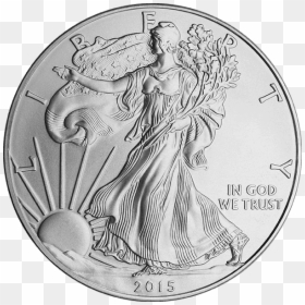 Silver Bullion Coins - American Silver Eagle Png, Transparent Png - silver coin png