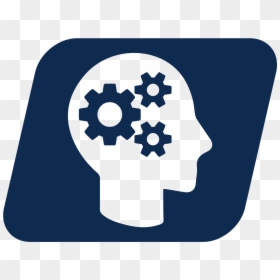 Cls Product Icon Head Side Profile With Gears, Navy - Cog Icon Png Transparent, Png Download - product icon png