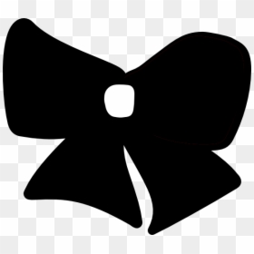 Black Cheer Bow Clipart - Girls Hair Bow Clipart, HD Png Download - cheer bow png