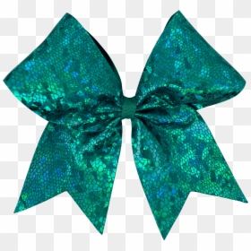 Teal Cracked Ice I Love Cheer® Hair Bow - Teal Hair Bow Transparent, HD Png Download - cheer bow png