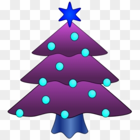 Transparent Christmas Trees Clipart Free - Purple Christmas Tree Clip Art, HD Png Download - christmas tree icon png