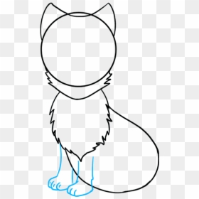 How To Draw Arctic Fox - Easy Arctic Fox Drawing, HD Png Download - arctic fox png