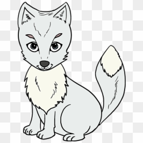 How To Draw Arctic Fox - Cartoon, HD Png Download - arctic fox png