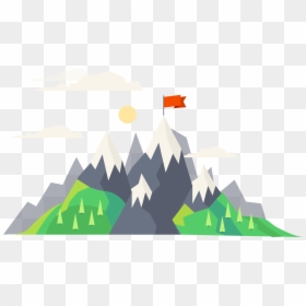 Transparent Mountain Vector Png - Top Of The Mountain Png, Png Download - mountain cartoon png