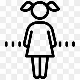 Logo Of The Girl Consists Of A Stick Figure With Two - Menina Png Preto, Transparent Png - toilet icon png