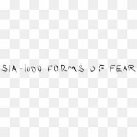 Sia 1000 Forms Of Fear Png, Transparent Png - fear.png
