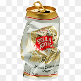 Transparent Crushed Beer Can Clipart - Crushed Beer Can Transparent, HD Png Download - stella artois png