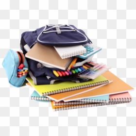 School Books And Bag, HD Png Download - supplies png