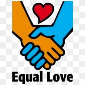 Equal Love Heart Melbourne Same-sex Marriage - Holding Hands Heart Clipart, HD Png Download - equal symbol png