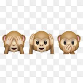#iphone #emoji #emojisticker #monkeyemoji #monkey - Monkey Emoji Ios, HD Png Download - emoji monkey png