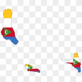 Comoros Flag Map With Stroke Clip Arts - Comoros Flag Map Png, Transparent Png - nigeria flag png