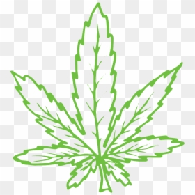 Cannabis Leaf Drawing, HD Png Download - marijuana leaf vector png