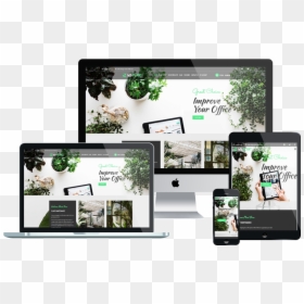 Responsive Website Template Designs, HD Png Download - office plant png