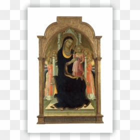 The Virgin And Child Enthroned With Six Angels" title="the - Lorenzo Mónaco, HD Png Download - trono png
