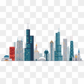 Transparent City Buildings Clipart - City Building Vector Png, Png Download - cartoon city png