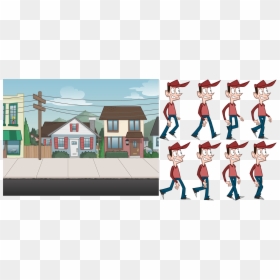 Sprite Sheet Background, HD Png Download - cartoon city png