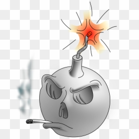 Bomb Dangerous Smoking Free Photo - Bomb Smoking, HD Png Download - smoke skull png