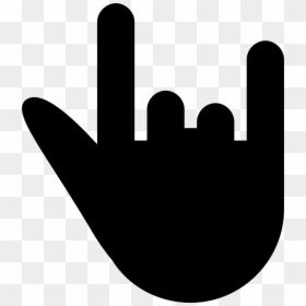 Rock N Roll Gesture Hand Silhouette Comments - Finger Pointing Hand Silhouette Png, Transparent Png - rock hand png