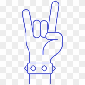Transparent Rock Hand Sign, HD Png Download - rock hand png