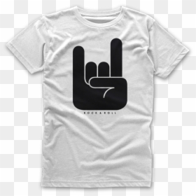 Rock Hand Sign Wht - Coil T Sgirt Vape, HD Png Download - rock hand png