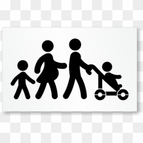 Parking Stencil Sku St - Black And White Family Stencil, HD Png Download - stick family png