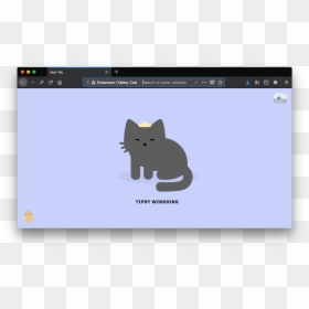 An Image From Tabby Cat, A Playful Extension That Puts - Tabby Cat Firefox, HD Png Download - tabby cat png