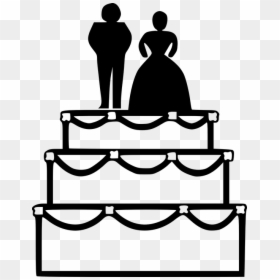 Cake Wedding Bride - Clipart Wedding Cakes, HD Png Download - cake vector png