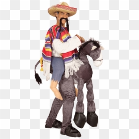 Riding Donkey Costume, HD Png Download - mexican poncho png