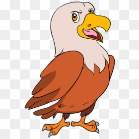 How To Draw A Cartoon Hawk Really Easy Drawing Tutorial - Cartoon Hawk Clipart, HD Png Download - mexican flag eagle png