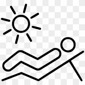 Beach Sunbathing Sun Tanning - Sunbathing Icon Png, Transparent Png - beach icon png