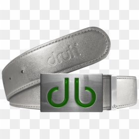 Silver Plain Leather Texture Belt With Green Infill, HD Png Download - leather texture png