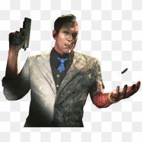 Movie Villains Wiki - Batman Arkham Knight Two Face Png, Transparent Png - two face png