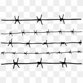 Barbed Wire Fence Png Clipart , Png Download - Easy To Draw Barbed Wire, Transparent Png - barbed wire vector png
