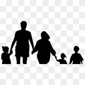 Two Months Ago, My Mother Committed Suicide - Family Holding Hands Silhouette Png, Transparent Png - shadow person png