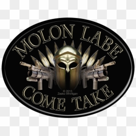 Buy Molon Labe Come Take T-shirts, Hoodies & Stickers - Emblem, HD Png Download - molon labe png