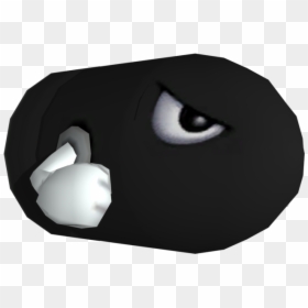 Black And White,clip Character - Bullet Bill Mario 64, HD Png Download - cartoon bullet png