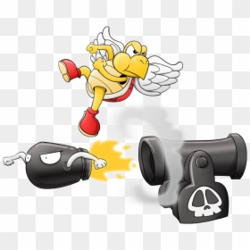 Parakoopa And Bullet Bill - Cartoon, HD Png Download - cartoon bullet png
