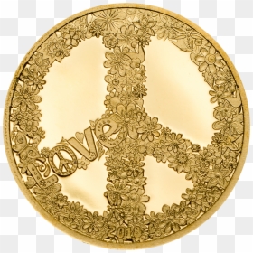 Palau - 2018 - 1 Dollar - Summer Of Love Gold - Coin, HD Png Download - 2018 gold png