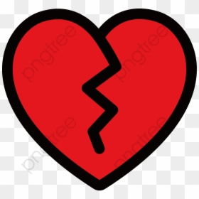 Transparent Chalk Heart Clipart - Broken Heart Clipart, HD Png Download - heartbreak emoji png